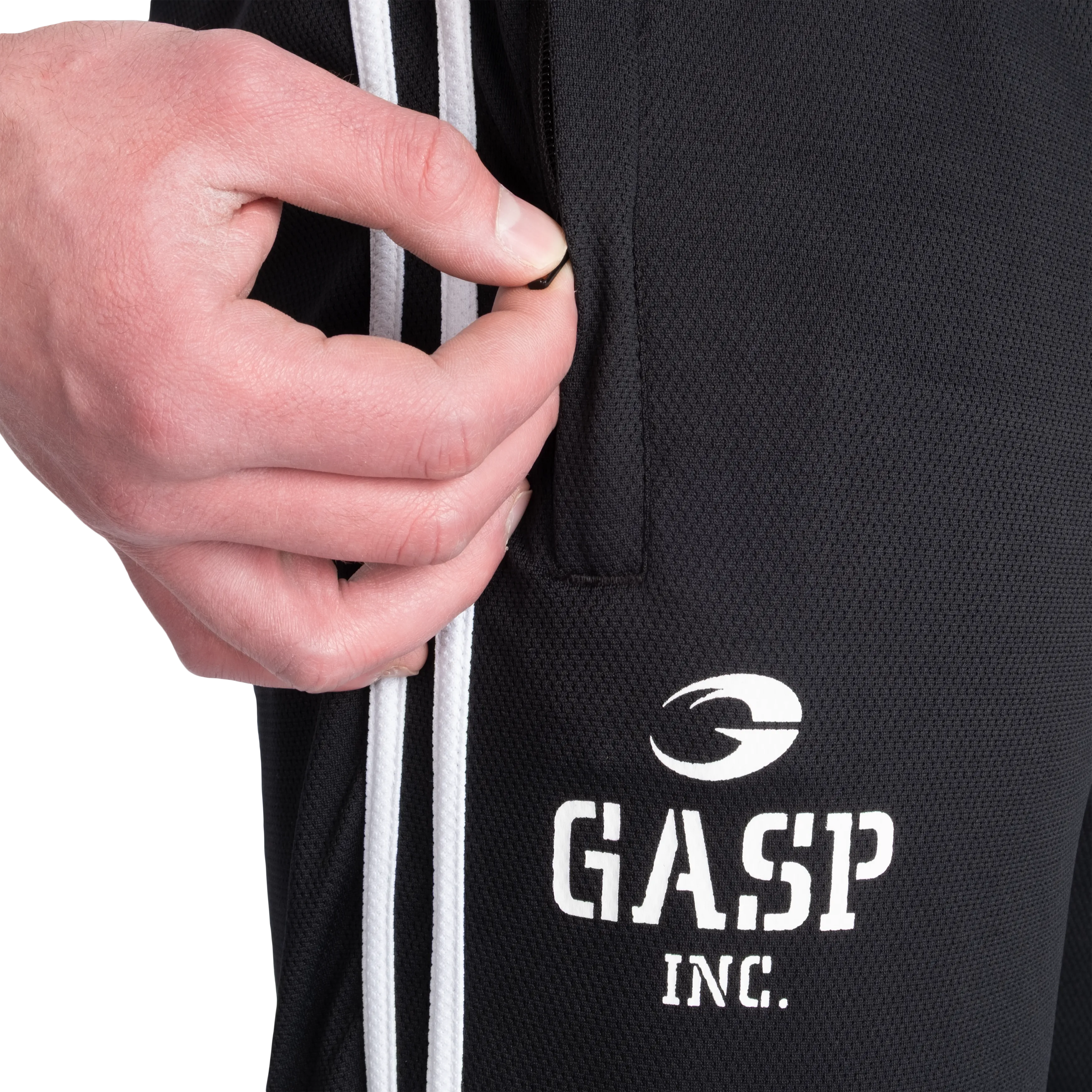 2 Stripe Standard Mesh Pant, Black/White