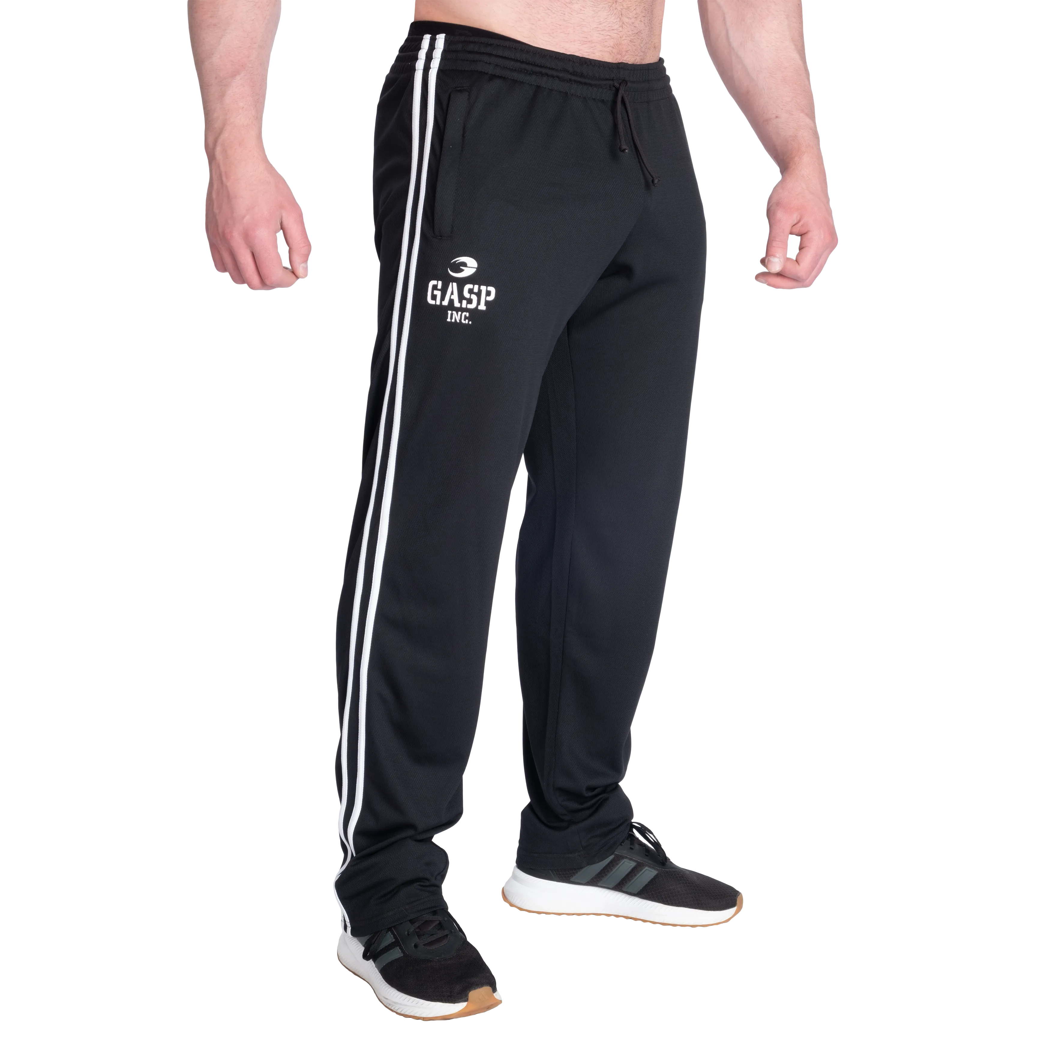 2 Stripe Standard Mesh Pant, Black/White