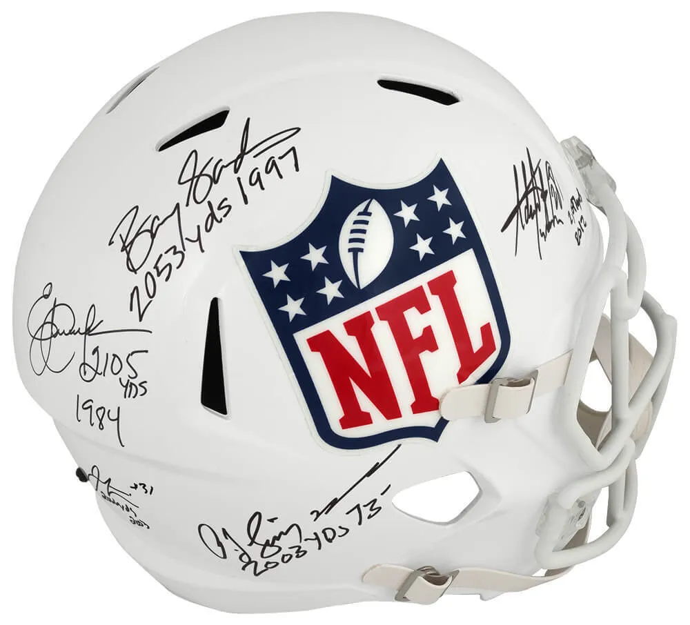 2,000 Yard Rush Club Signed NFL F/S Rep Helmet (O.J. Simpson, Barry Sanders,  3)