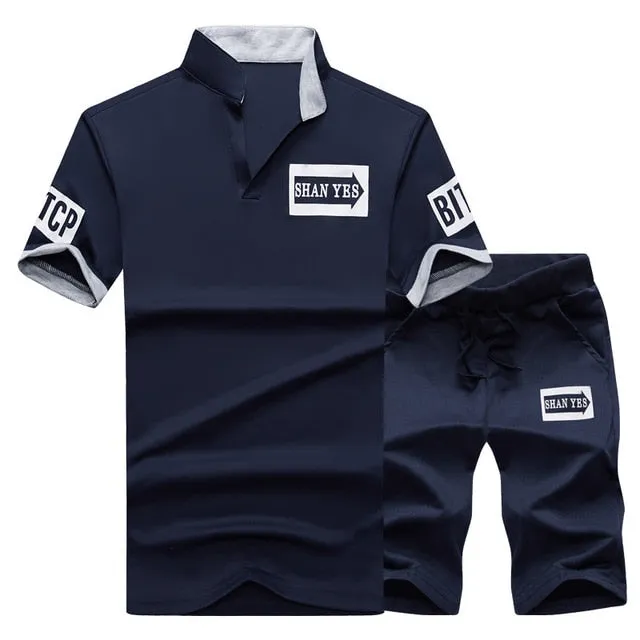 2020 New Men Sets Fashion Sporting Suit Brand Patchwork Zipper Sweatshirt  Sweatpants Mens Clothing 2 Pieces Sets Slim Tracksuit
