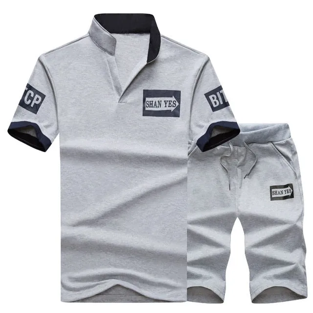 2020 New Men Sets Fashion Sporting Suit Brand Patchwork Zipper Sweatshirt  Sweatpants Mens Clothing 2 Pieces Sets Slim Tracksuit