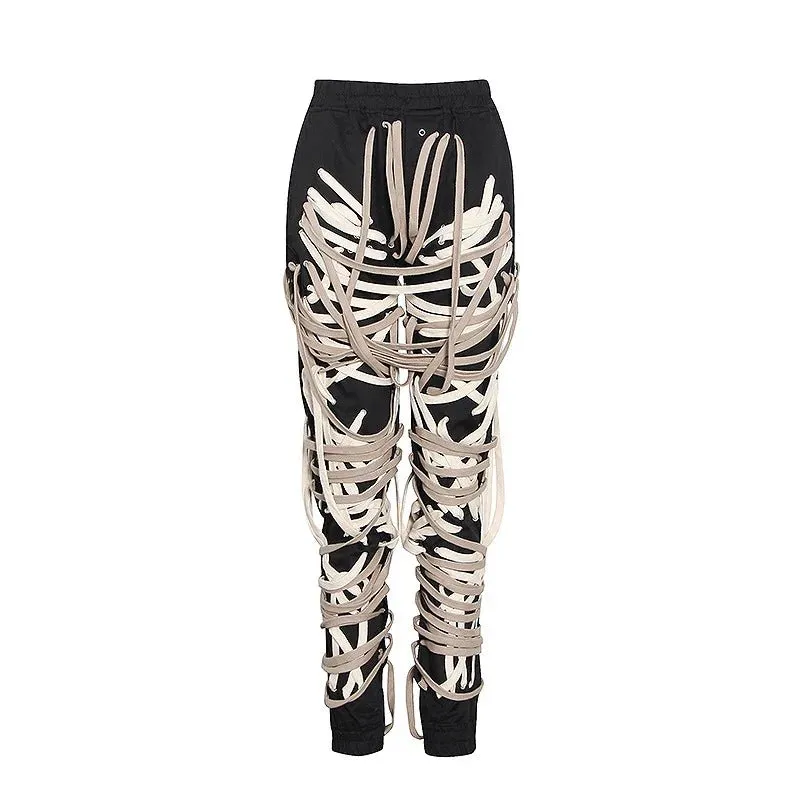 2024 Fashion Black trendy personalized women's pants