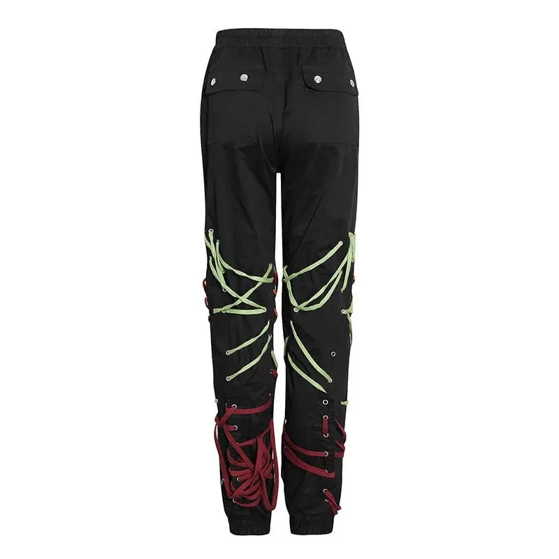 2024 Fashion Black trendy personalized women's pants