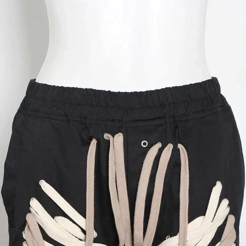 2024 Fashion Black trendy personalized women's pants