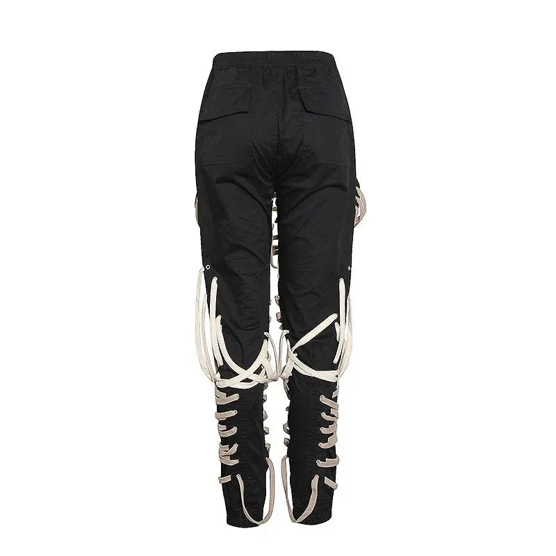 2024 Fashion Black trendy personalized women's pants