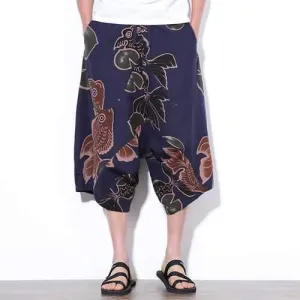 3D Printed Baggy Calf Length Harem Pants