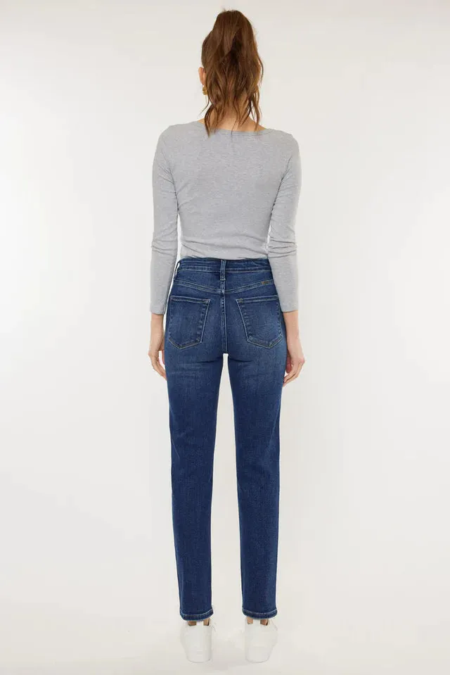 Adaline High Rise Slim Straight Leg Jeans