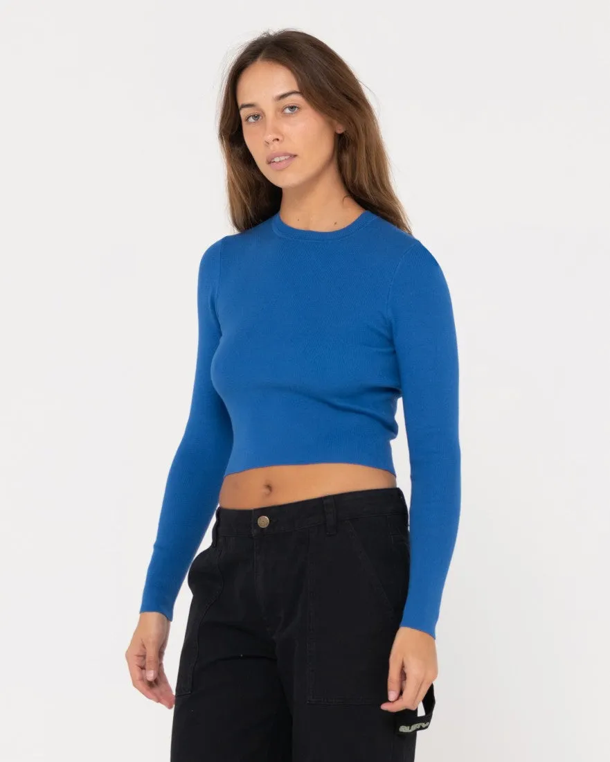 Amelia Cropped Long Sleeve Knit Top