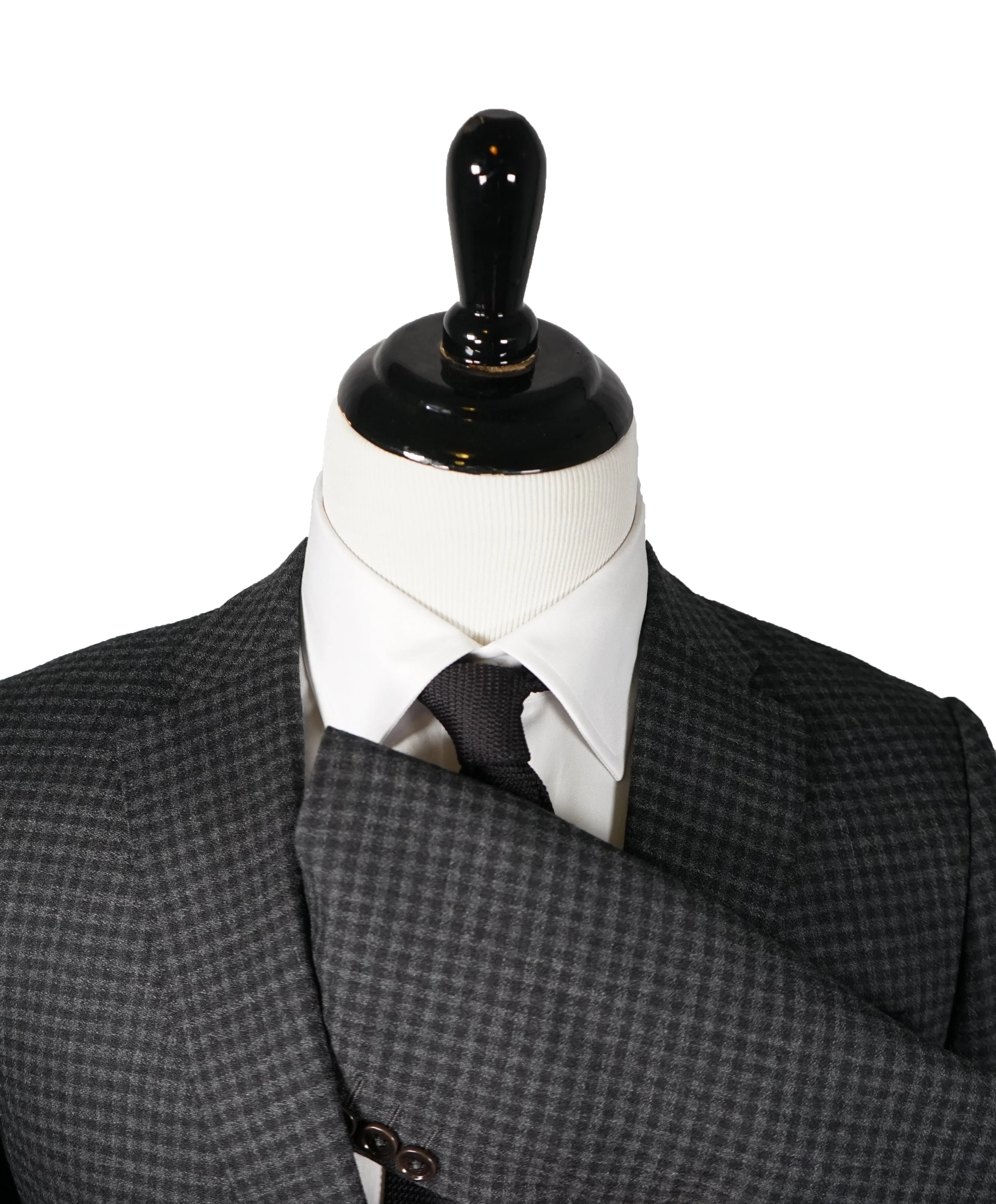 ARMANI COLLEZIONI - "M Line" Slim Drop 8 Melange Check RUNWAY SUIT - 40R