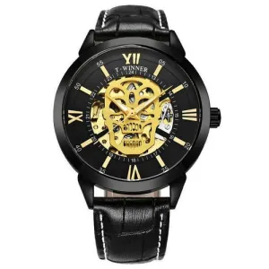 Automatic Mechanical Watch with Skull Head