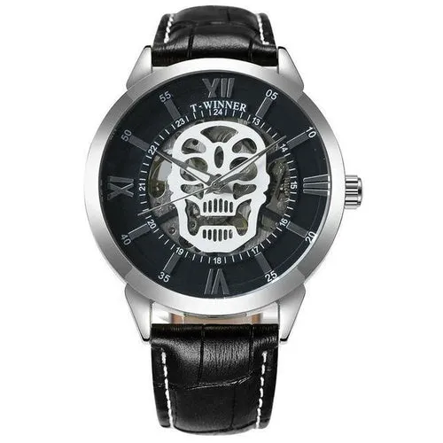 Automatic Mechanical Watch with Skull Head