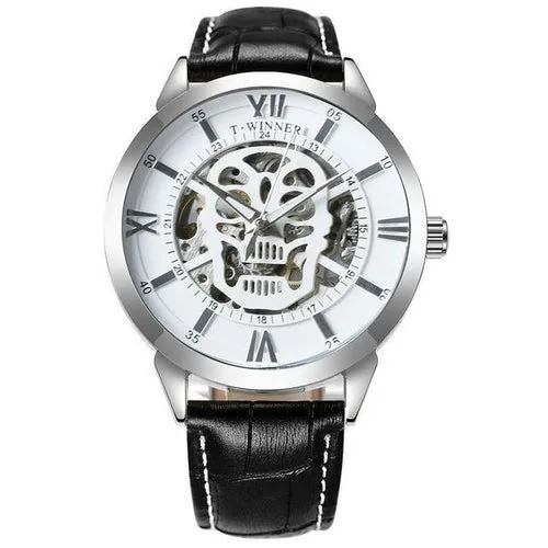 Automatic Mechanical Watch with Skull Head
