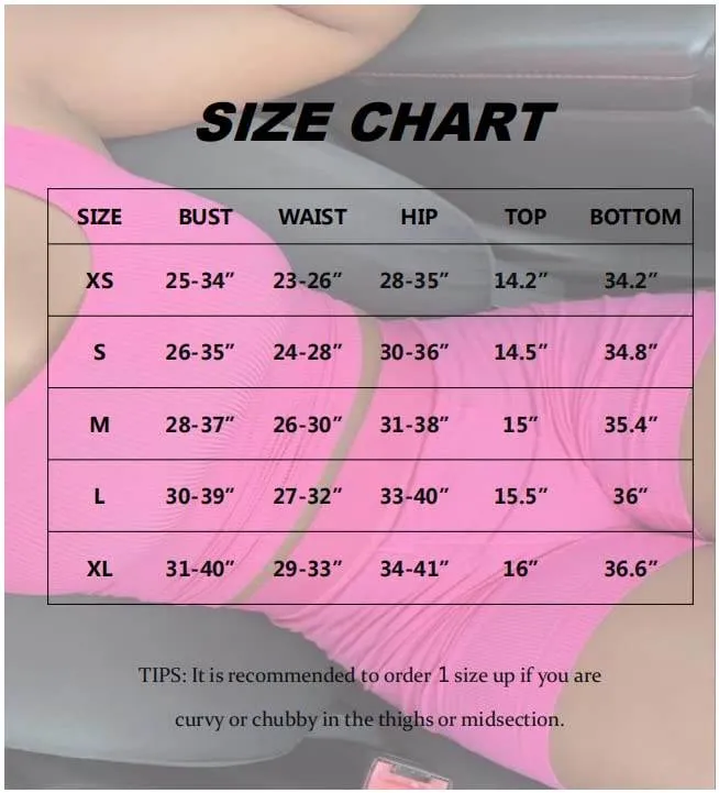 AYWA Casual Workout Sets Two Piece Outfits for Women Ribbed Crop Tank Top High Waist Leggings Active Wear (Fuchsia, Medium)