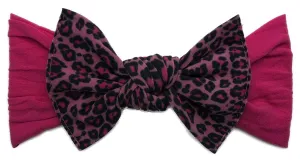 Baby Bling Hot Pink w/Pink Leopard Combo Print Knot Headband