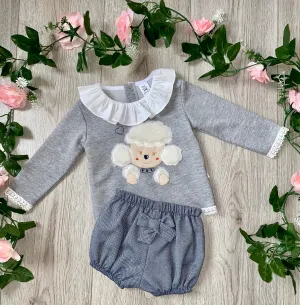 Baby Girls Frilly Collar spanish Jam Pants Set reduced