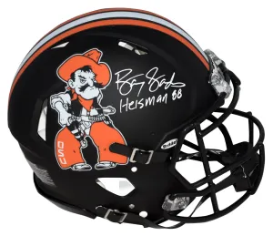 BARRY SANDERS SIGNED OKLAHOMA STATE COWBOYS PISTOL AUTHENTIC HELMET   HEISMAN 88