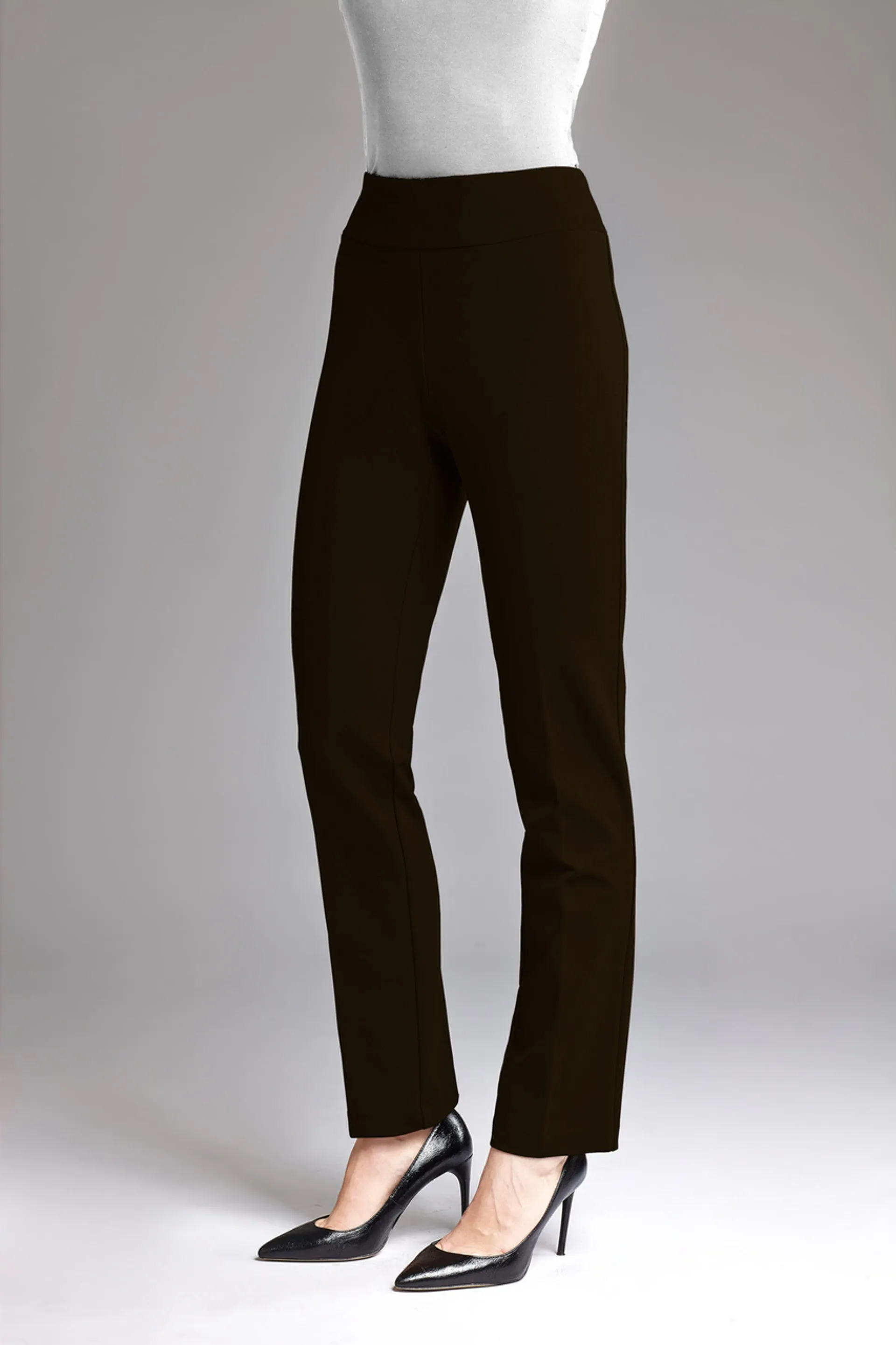 BCP8909B Solid Scuba Straight Pants