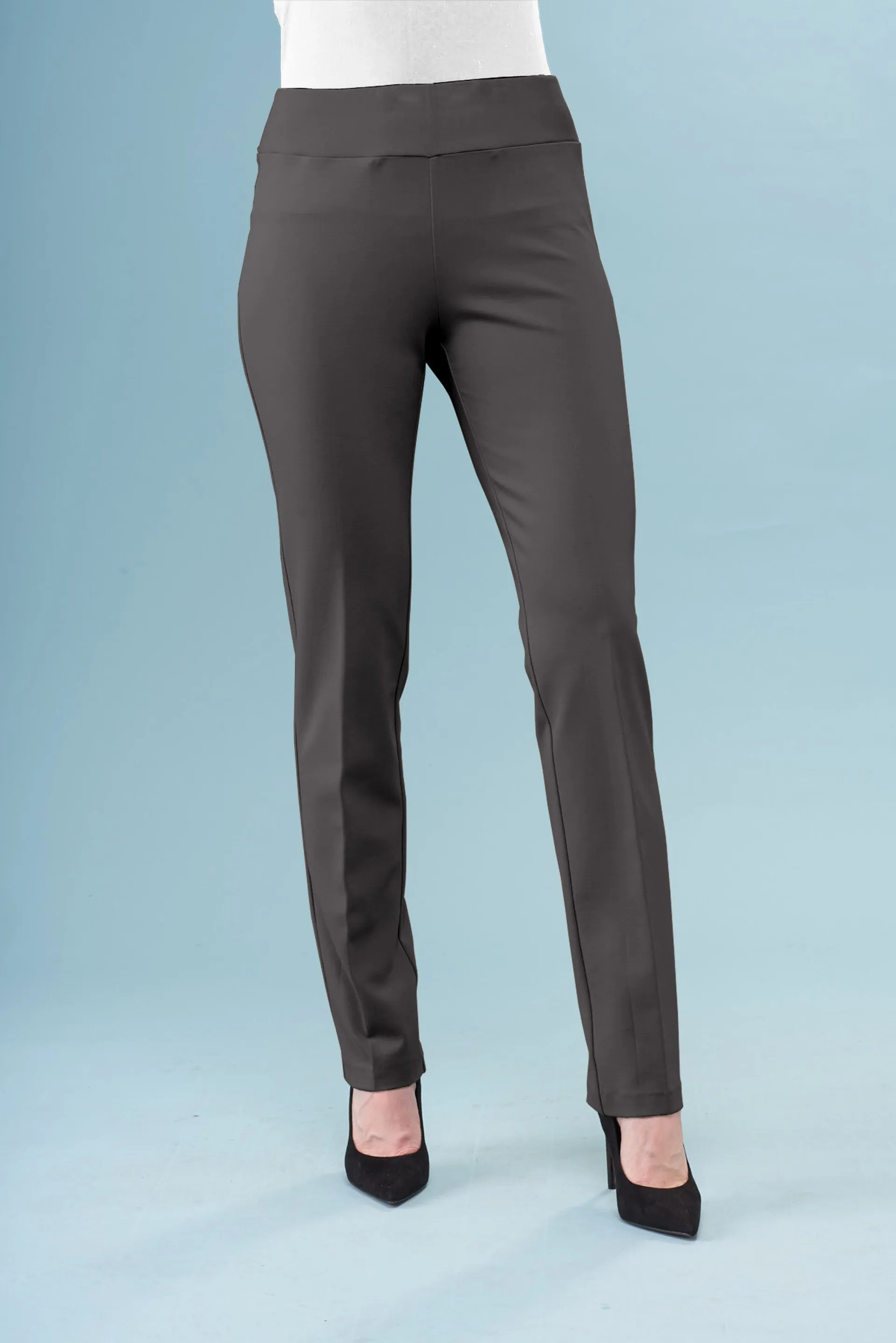 BCP8909B Solid Scuba Straight Pants