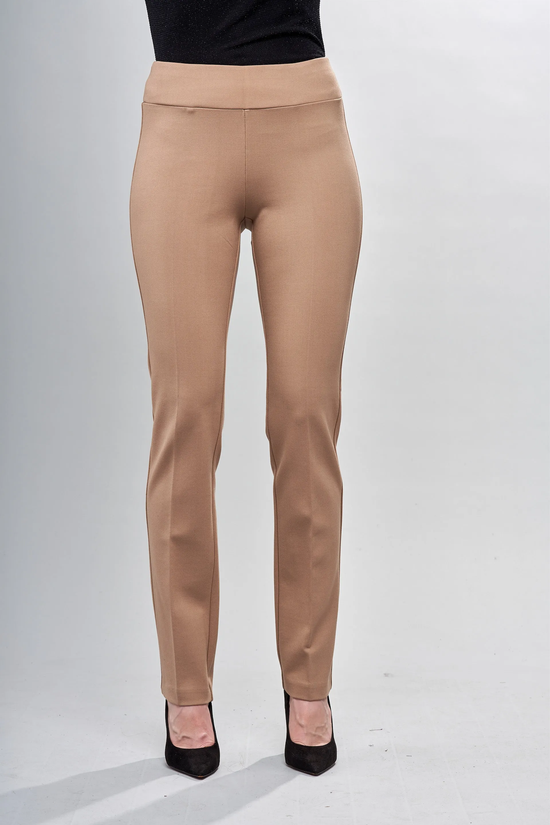 BCP8909B Solid Scuba Straight Pants