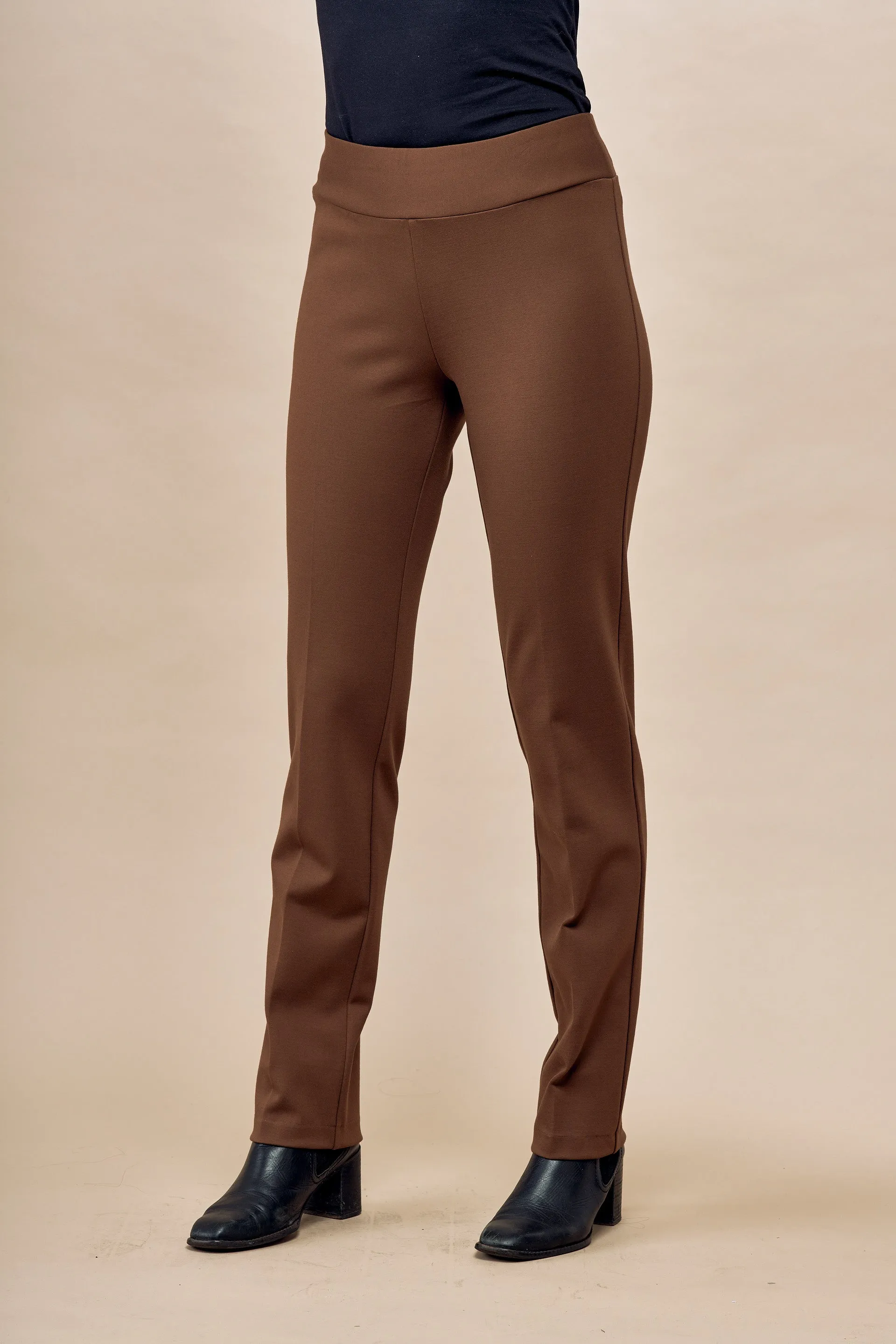 BCP8909B Solid Scuba Straight Pants
