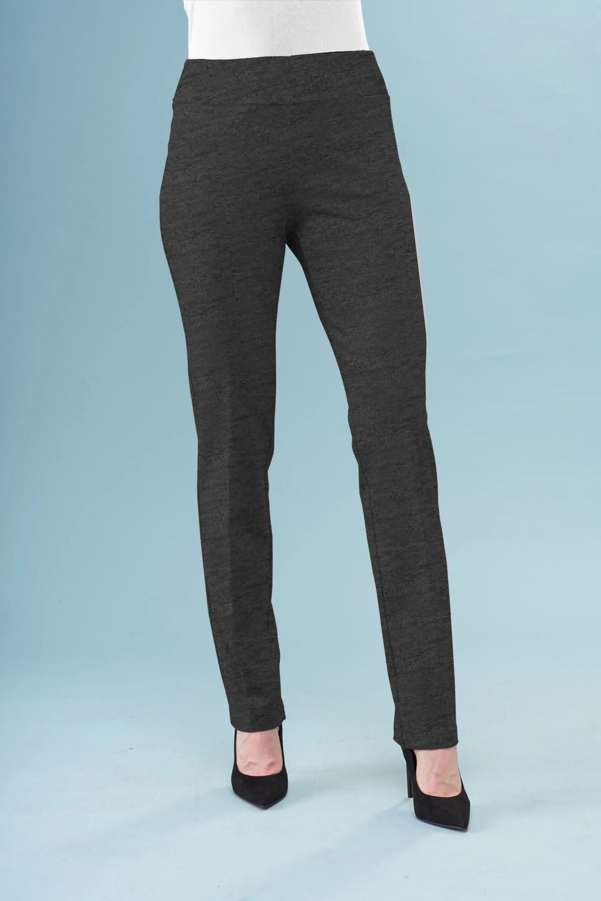 BCP8909B Solid Scuba Straight Pants