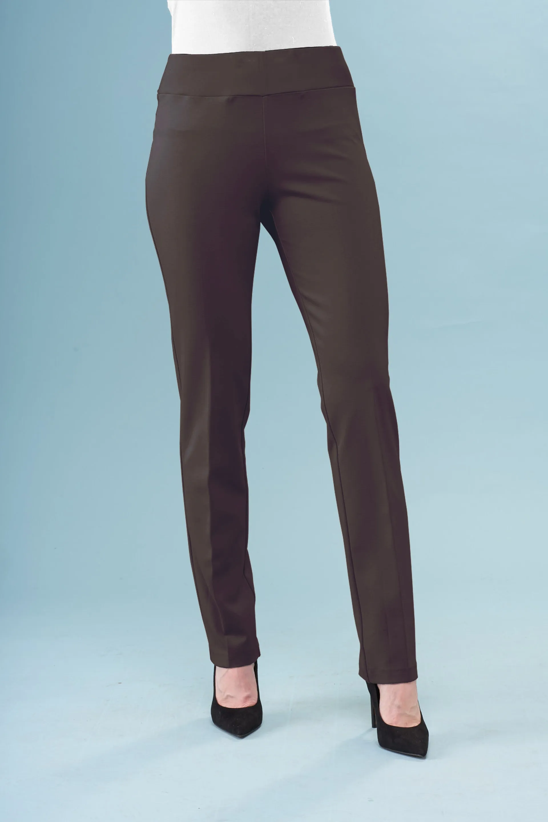 BCP8909B Solid Scuba Straight Pants