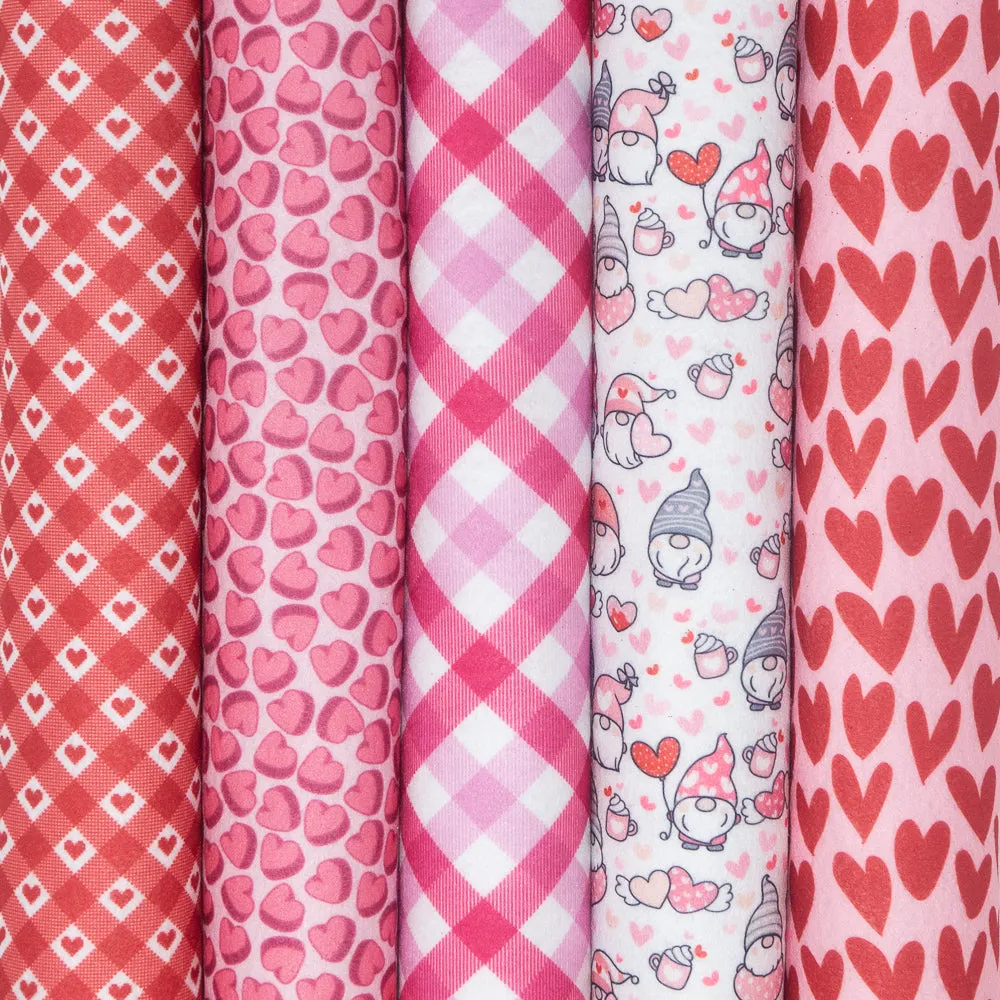 Be My Valentine Printed Felt Collection