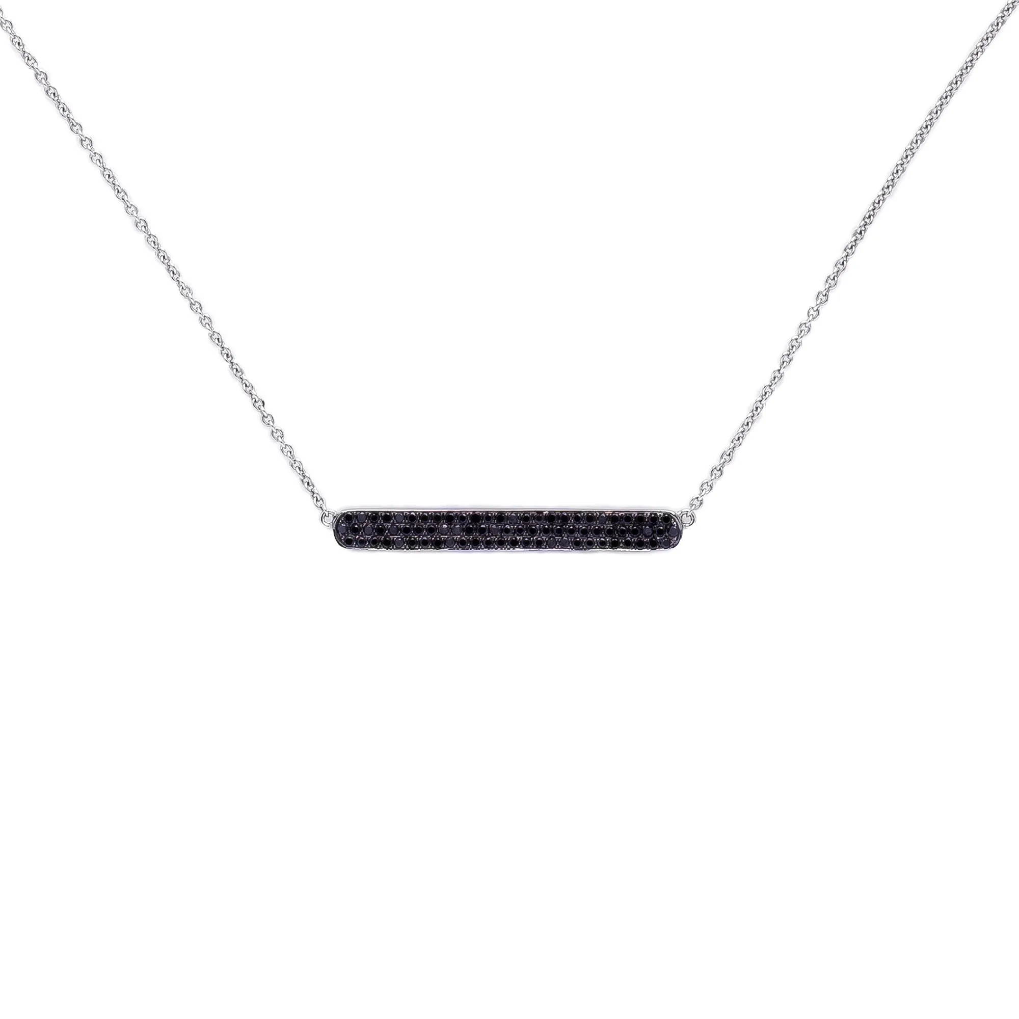Black Diamond Bar Necklace