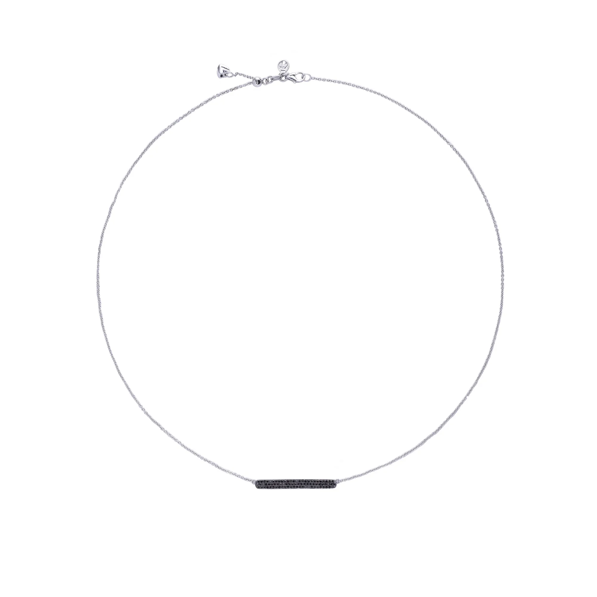 Black Diamond Bar Necklace