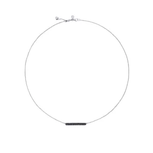 Black Diamond Bar Necklace