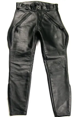 Black Leather Ranger Pants