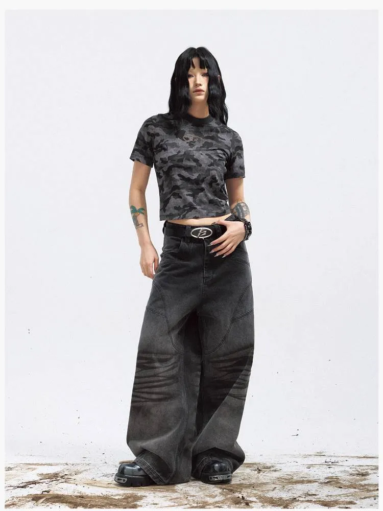 black niche loose slim casual pants
