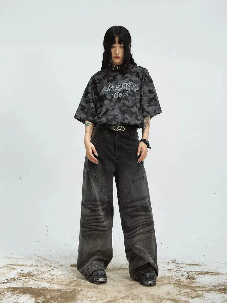 black niche loose slim casual pants