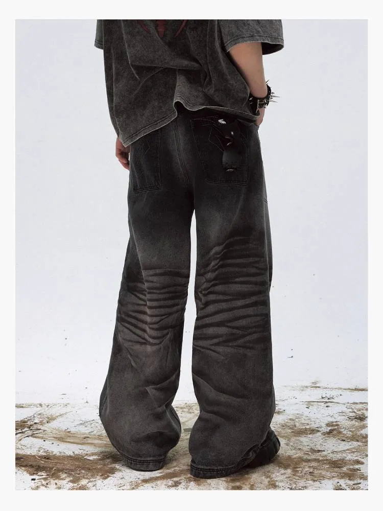 black niche loose slim casual pants