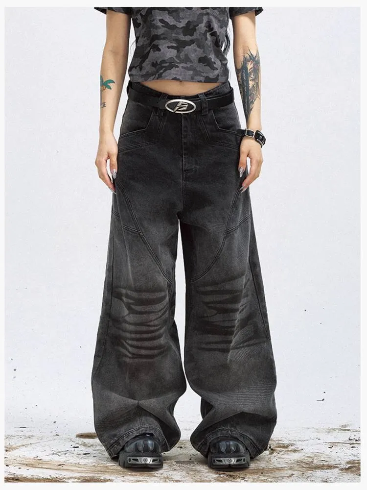 black niche loose slim casual pants