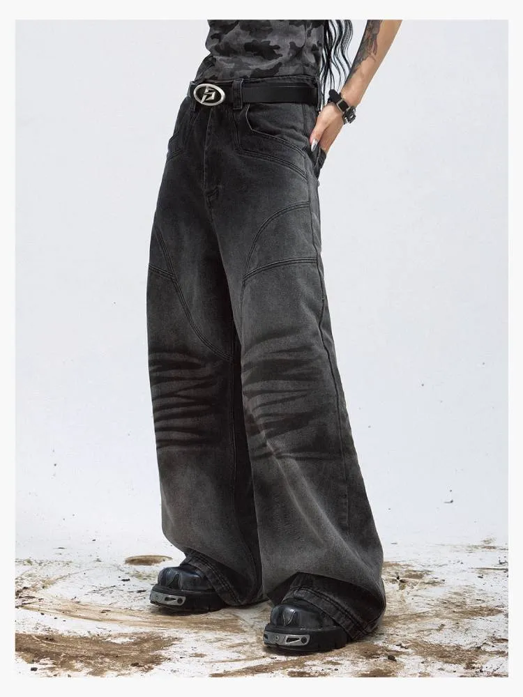 black niche loose slim casual pants
