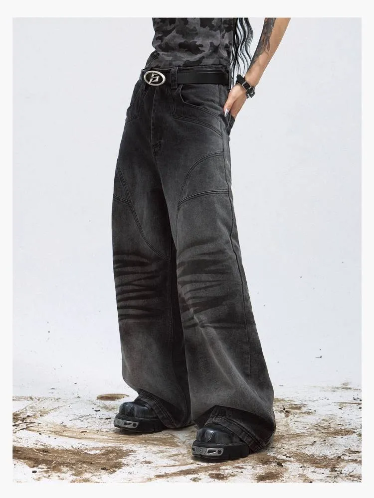 black niche loose slim casual pants