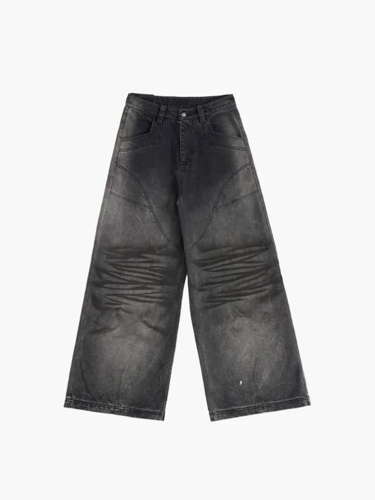 black niche loose slim casual pants