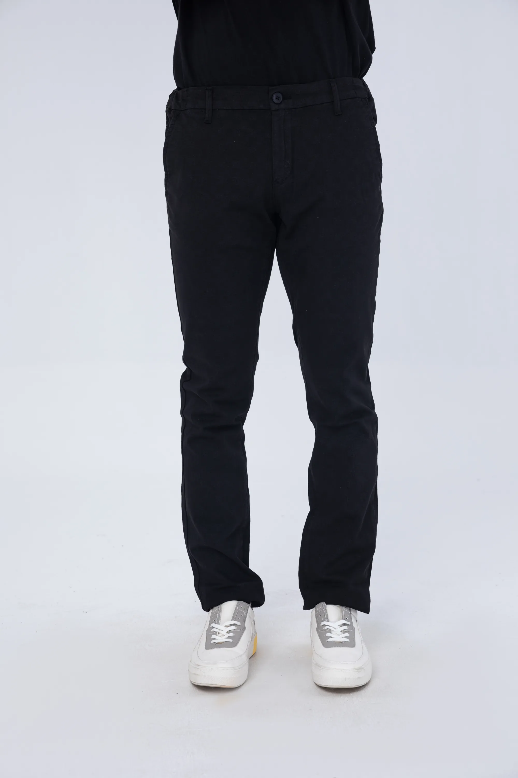 Black Slim Fit Fashion Pants