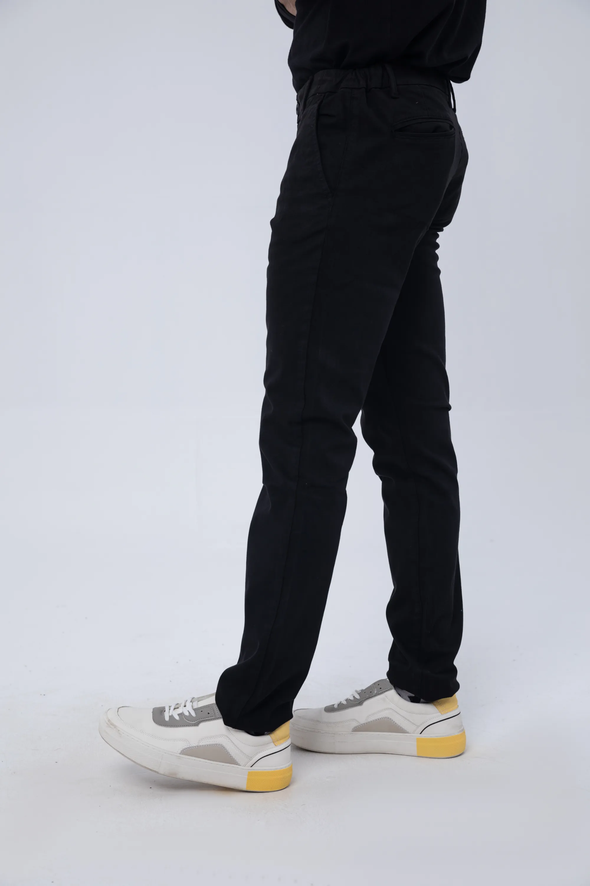 Black Slim Fit Fashion Pants