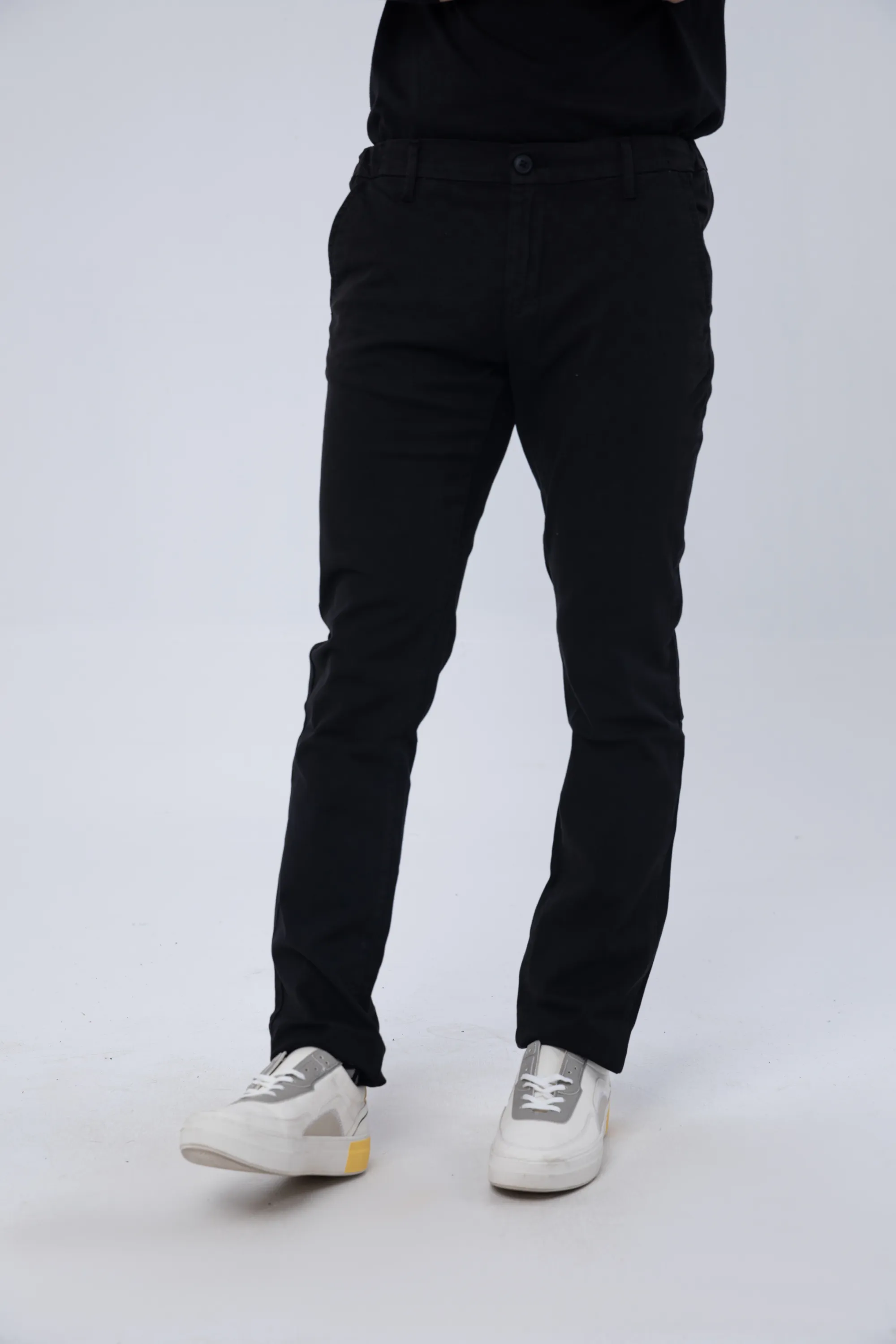 Black Slim Fit Fashion Pants