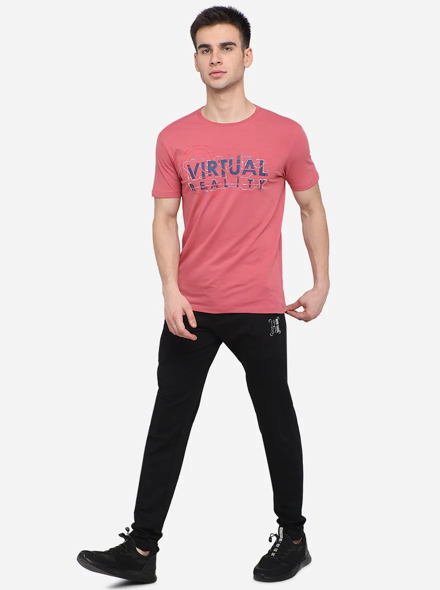 Black Solid Slim Fit Track Pants | JadeBlue