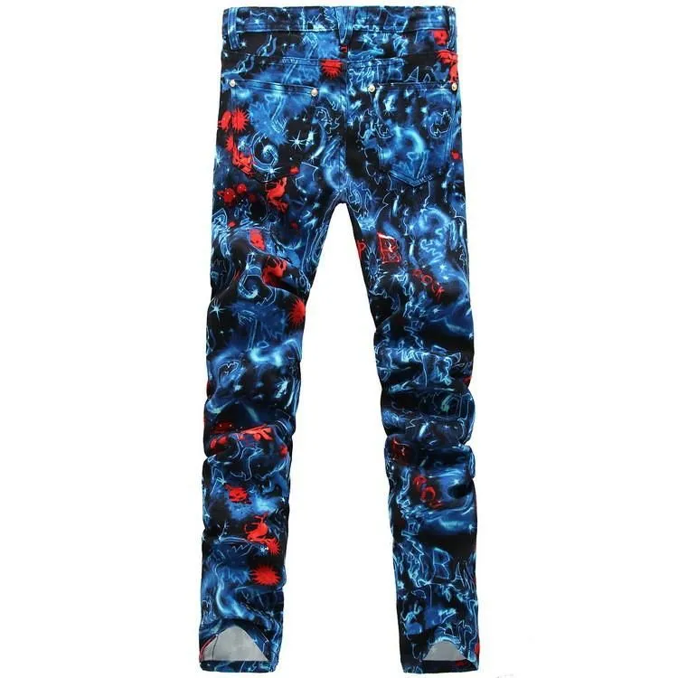 Blue Starry Fashion Jeans