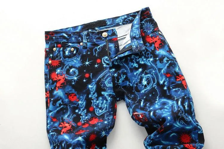 Blue Starry Fashion Jeans