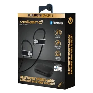 Bluetooth Sports-Hook Earphones with voice Assistant VK-1103-S01-BK