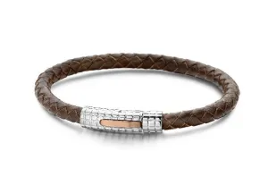 Bracelet Leather and Stainless Steel - 7FB-0006