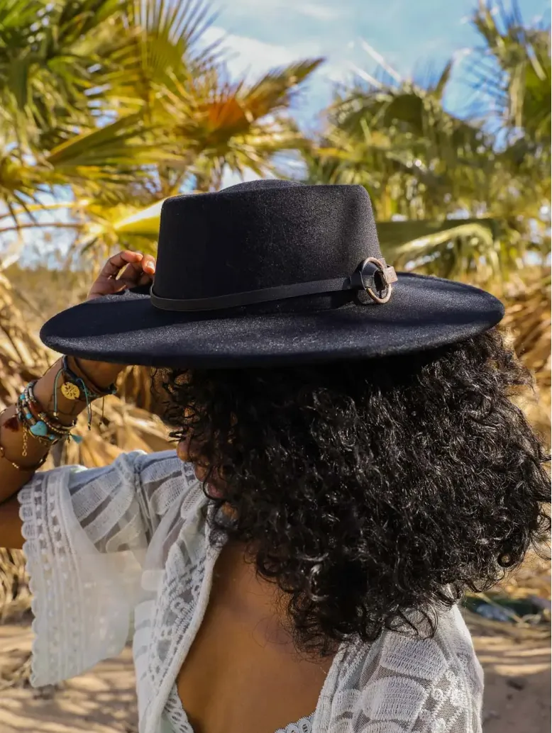 Buckle Bolero Hat - Black