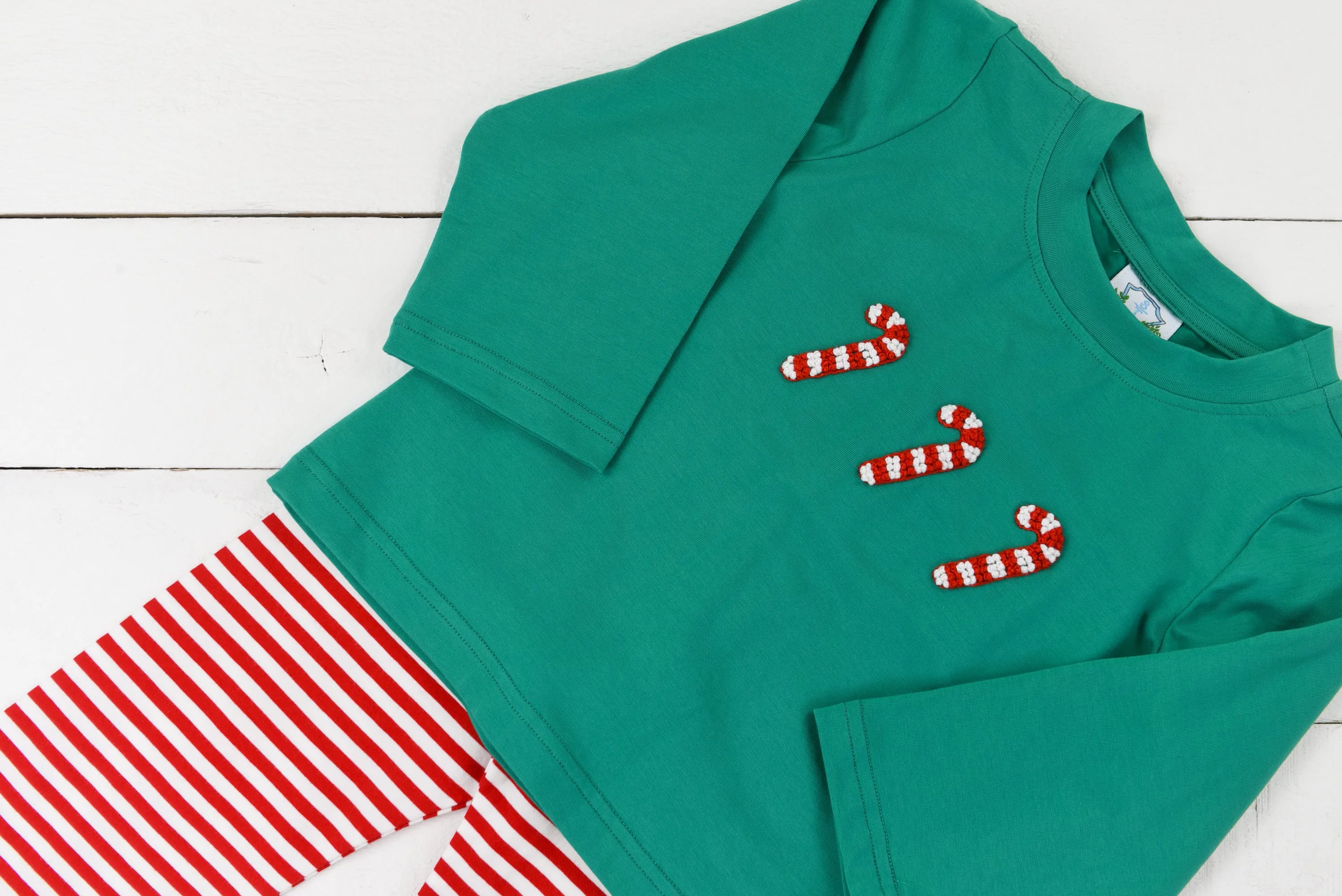 Casual Candy Canes Boys Pants Set