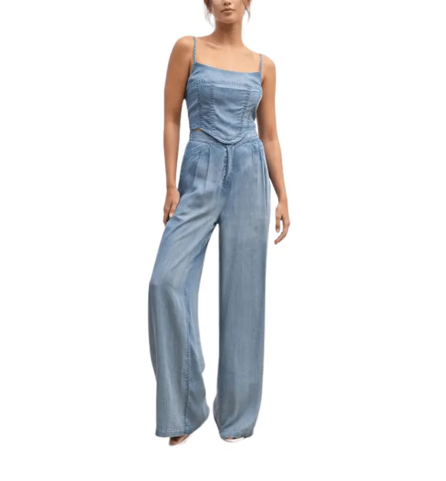 Chambray Corset Top