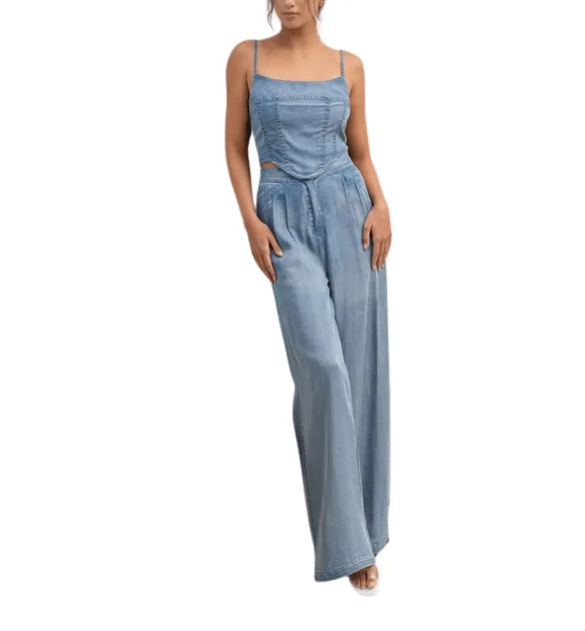 Chambray Corset Top